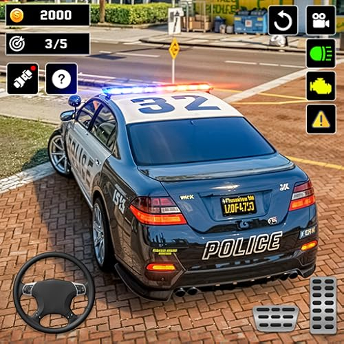 Echtes Fahren, Open-World-Polizeiautosimulator, Polizistenspiele – Grand Gangster Urban City-Rennen und Polizei, die Autofahren verfolgt – Autospiel