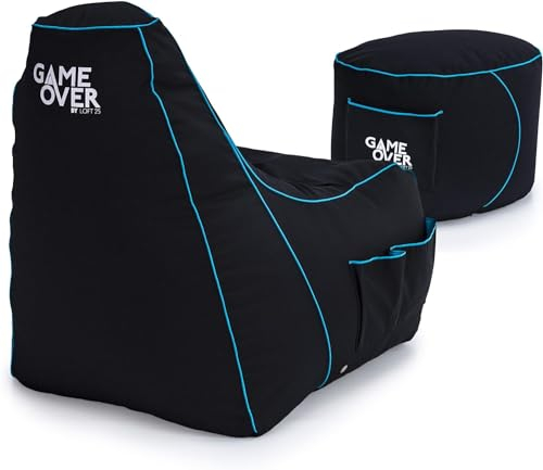 Game Over Video Gaming Sitzsack und Fußhocker
