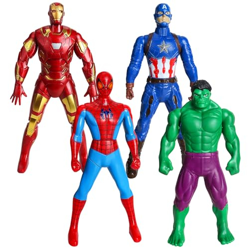 Superhelden Figure 18 cm, 4 Stück Superhelden Figuren