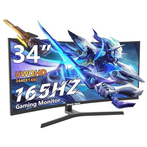 Great Voell 34 Zoll Gaming Monitor Curved