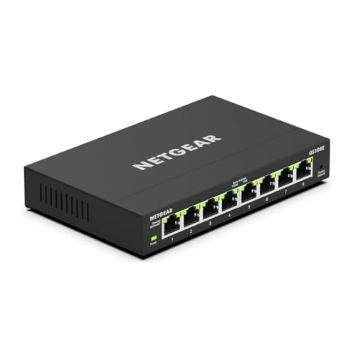 NETGEAR GS308E Managed Switch 8 Port Gigabit Ethernet LAN Switch