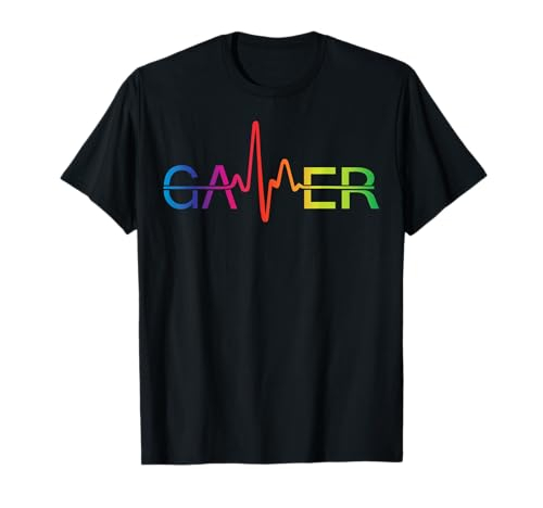 Vintage Gamer Heartbeat Videospiele Gaming T-Shirt