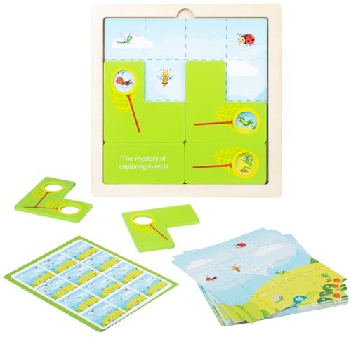 Holzpuzzle Spiel, Geheimnis der Erfassen Insekten Puzzle