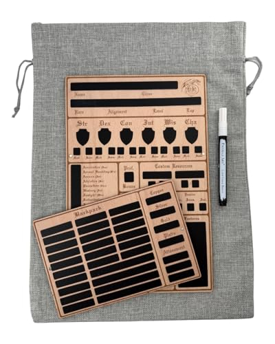Printable Adventure Holz Character Sheets Set