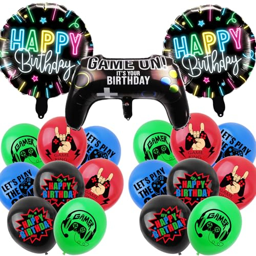 KOBOKO Happy Birthday Ballon Gamer Deko