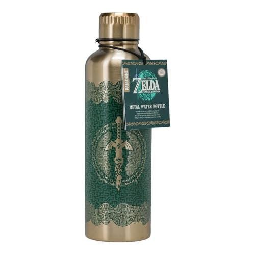 Paladone Tears of the Kingdom Offiziell lizenzierte Zelda-Metall-Wasserflasche