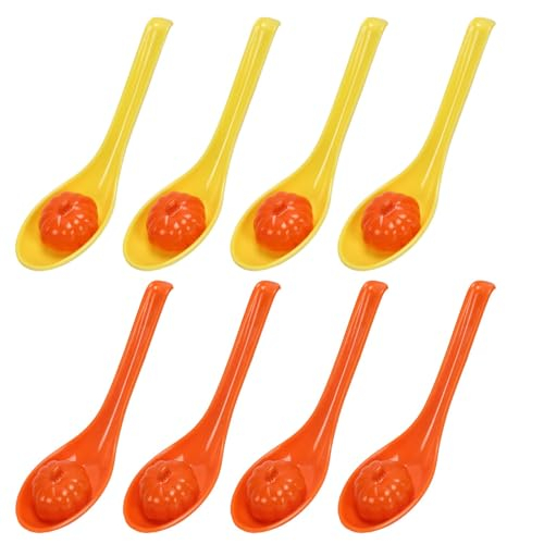 WEDNOK 8 Sets Halloween Eierlaufen Set Kürbis Rennspielset