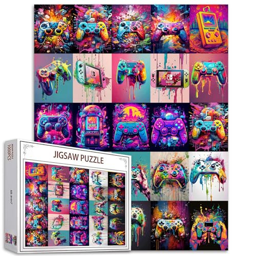 Videospiel-Aquarell-Puzzles für Erwachsene 1000 Stück