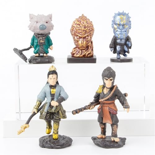 CHENGLI 5PCS Black Myth Figur Mini Figuren
