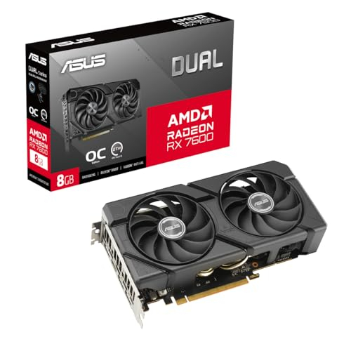 ASUS Dual Radeon RX 7600 EVO OC Edition 8GB GDDR6 Gaming Grafikkarte