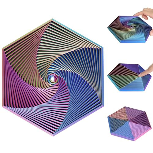 Ainiv Antistress Fidget Toys, 3D-Druck Hexagon Cube Fidget Gear Spielzeug