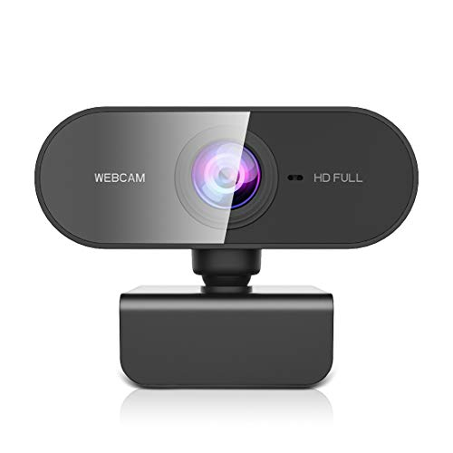 DDKJ Webcam mit Mikrofon, 1080P Full HD