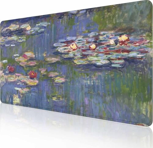 Claude Monet Gaming-Mauspad mit genähten Kanten