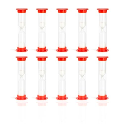 Sanduhr 1 Minute X10 Stück Rot