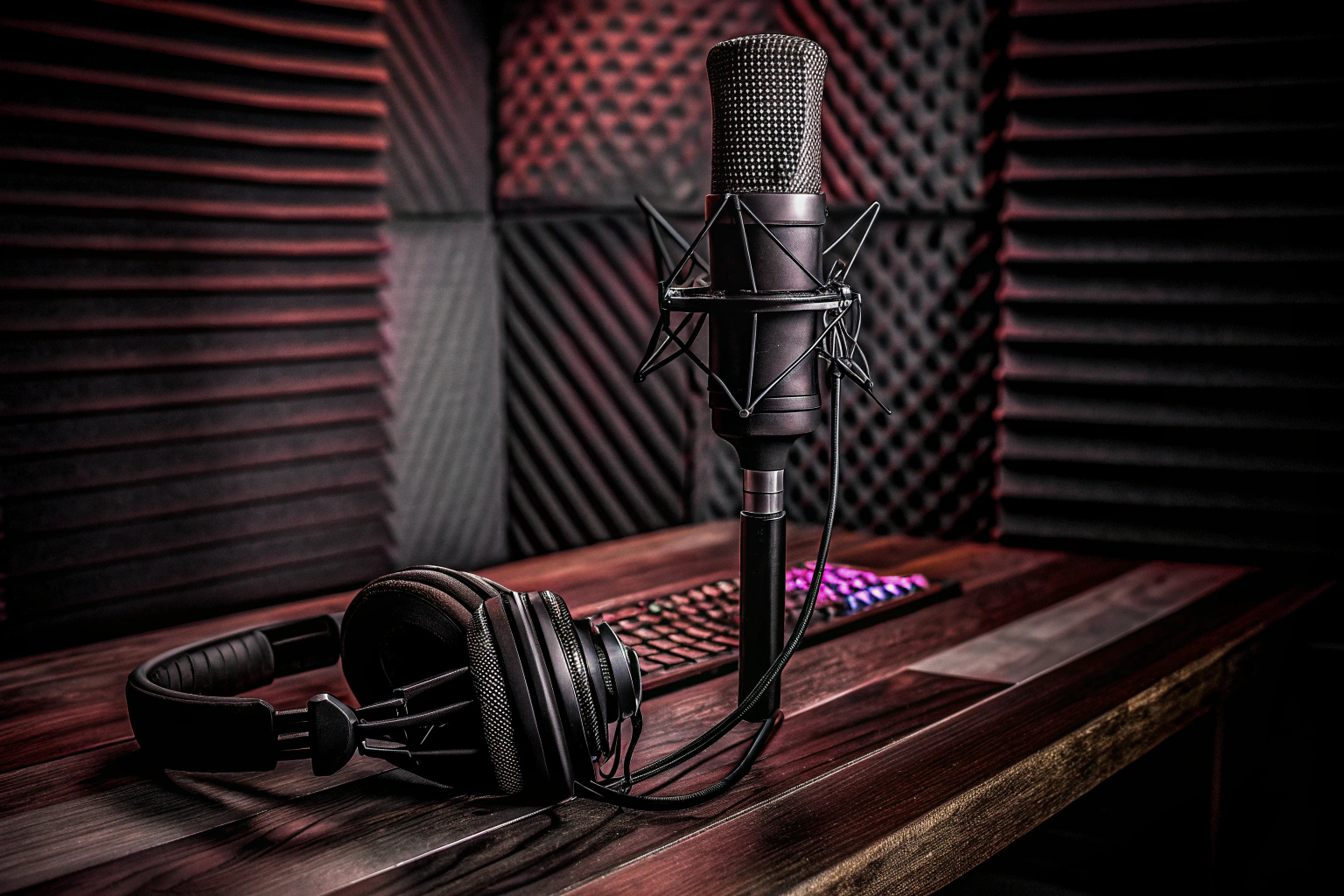 Professionelles Mikrofon und Audio-Setup Streaming-Mikrofon