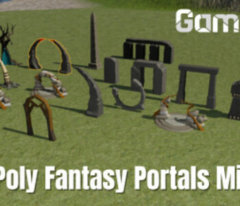 GameGuru MAX Low Poly Mini Kit - Fantasy Portals