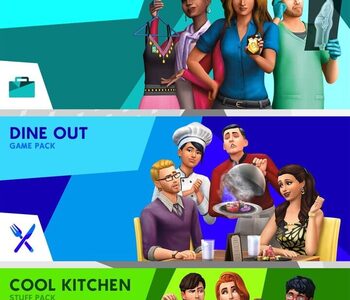 The Sims 4: Bundle - Get to Work, Dine Out, Cool Kitchen Stuff Xbox One