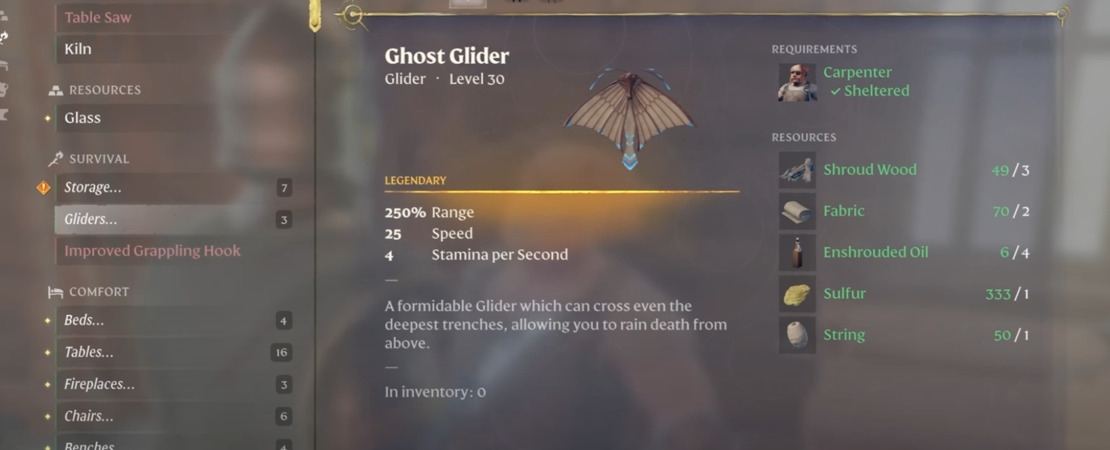 The Ultimate Glider in Enshrouded - How to Obtain the Ghost Glider