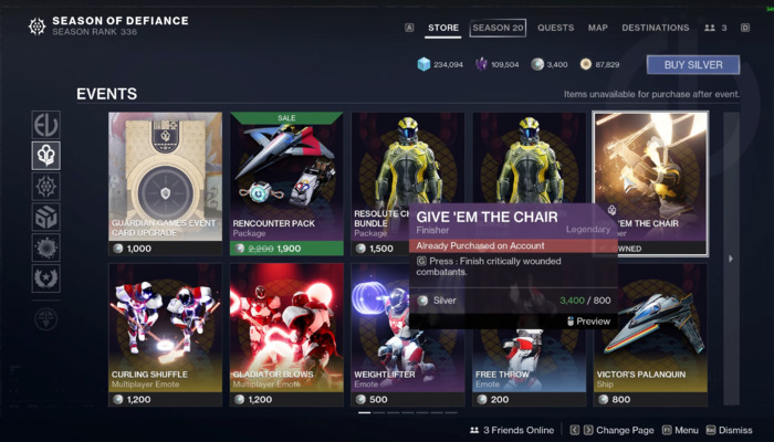 Destiny 2 Finisher: Get "Give 'Em the Chair" for incredible damage: The powerful combination with Felwinter's Helm