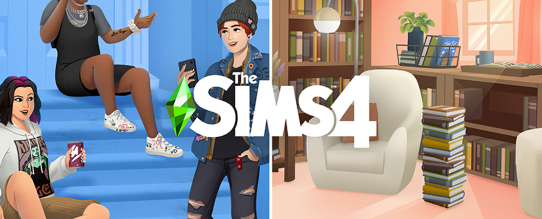 De Sims 4 - Nieuwe sets Boekenwinkel & Grunge-Revival