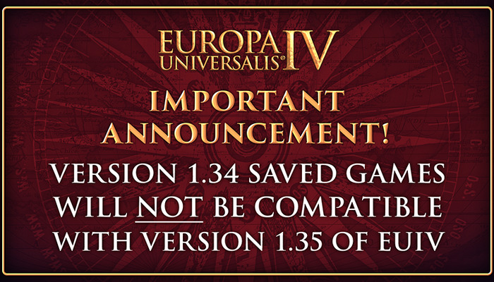 Europa Universalis IV: Update & Saved Games