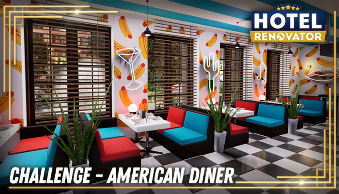 Hotel Renovator: Retro-Diner Design Uitdaging: Bewijs je talent als interieurontwerper