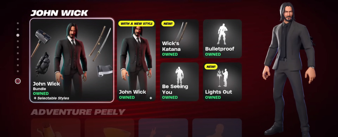 John Wick Returns to Fortnite: All the Information about the New Bundle at a Glance