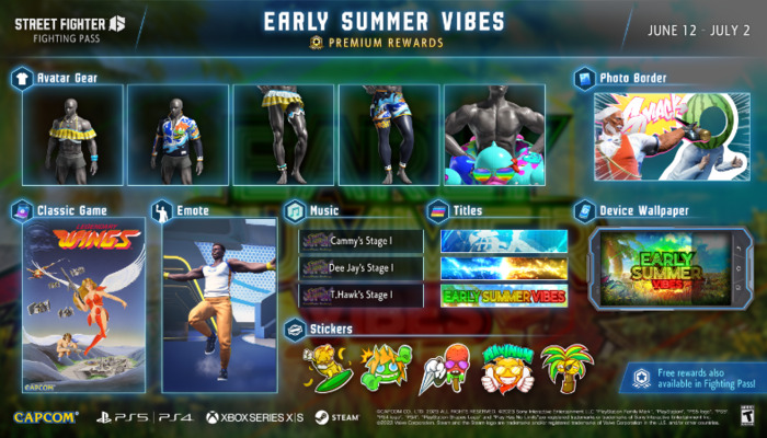 Street Fighter 6: The Fighting Pass and Early Summer Vibes Rewards