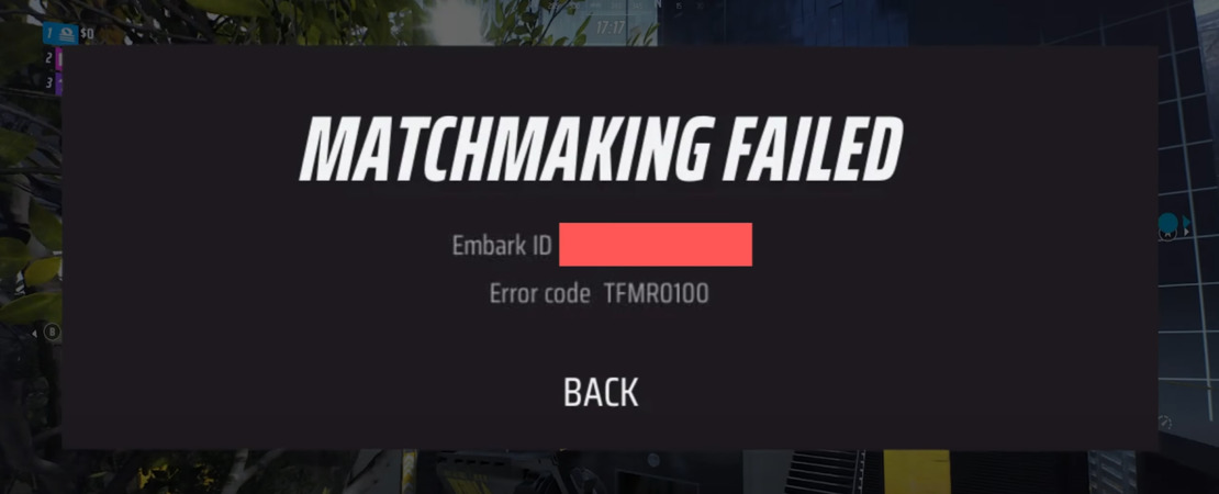 The Finals - Error Code TFMR0100 beheben